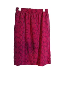 Gonna donna Susan Graver Style rosa/nero geometrica L nuova con etichetta 30/26 - Foto 1 di 8