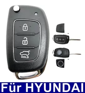 Ersatz Klapp Schlüssel Gehäuse für Hyundai I10 I20 I30 IX35Tucson Elantra Creta - Picture 1 of 5