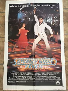Vintage Original 1977 SATURDAY NIGHT FEVER 1 Sheet 27 X 41 Movie Poster Travolta - Picture 1 of 5
