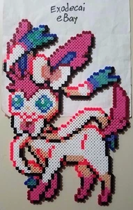 SYLVEON BEAD SPRITE PERLER ART POKEMON NINTENDO FAIRY EEVEELUTION EEVEE - Picture 1 of 1