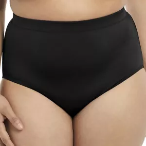 Elomi Essentials Bikini Brief Size 24 Black High Waist Full Coverage Swim 7600 - Picture 1 of 12