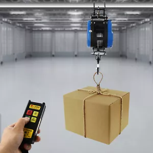 Paranco Elettrico Potenza 1500W 500kg Resistente Paranco Elettrico Cablato Telecomando - Foto 1 di 12