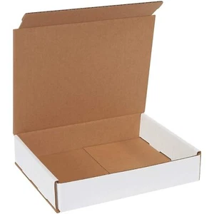 50 10" x 8" x 2" White Corrugated Mailers Die Cut Tuck Flap Boxes Free Shipping - Picture 1 of 1