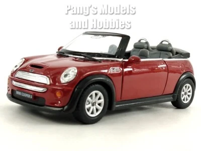 Mini Cooper S  Convertible 1/28 Scale Diecast Model by Kinsmart - Red - Image 1 of 4