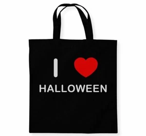 Halloween I Love Tragetasche wiederverwendbar Baumwolle Einkaufstasche - Bild 1 von 8