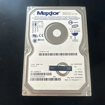 5A320J0 MAXTOR 320GB 5.4K 2MB ATA 3.5"  - Image 1 of 4