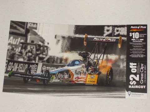 2016 CLAY MILLICAN PARTS PLUS / GREAT CLIPS TOP FUEL NHRA POSTCARD Cover