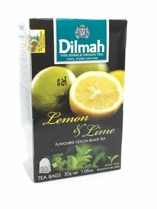  Dilmah  100% pure Ceylon LEMON&LIME flavored black tea  30g | 20 tea bags   - Picture 1 of 2