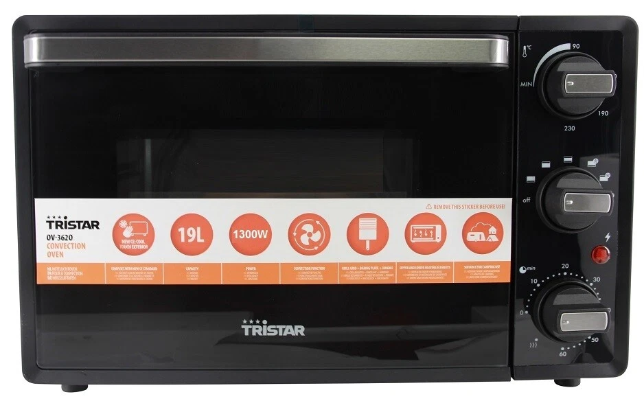 Tristar OV-3620 Heißluft Backofen 19 Liter 1.300 Watt schwarz - Bild 1 von 1