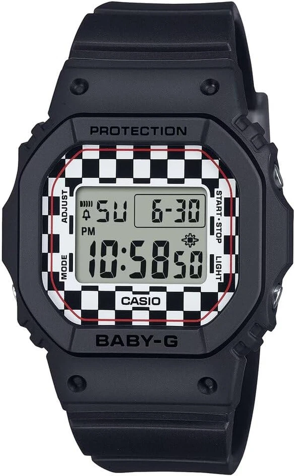 Casio Baby-G BGD-565 Lineup Skater Fashion Black Resin Band Watch BGD-565GS-1D
