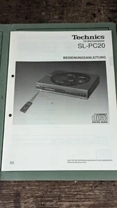 Technics SL-PC20 Revolverwechsler CD Spieler Bedienungsanleitung - Bild 1 von 3