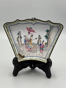Antique 18th c Qianlong Period Chinese Canton enamel Cloisonne Plate 6 1/2" - Picture 1 of 10