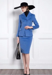 Custom Made to Order 2PC Career Casual Blazer Jacket Skirt Suit Plus 1X-10X Y373 - Picture 1 of 5