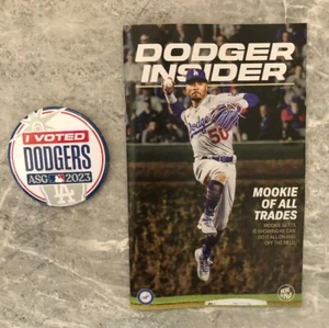 2023 Los Angeles Dodgers Insider Magazine Mookie Betts & ASG I Voted Pin New - Picture 1 of 1