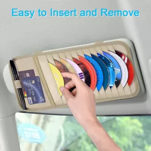 12 DISC CD ORGANIZER CAR SUN VISOR CD DVD CARD CASE STORAGE HOLDER COINS PEN UK - Picture 1 of 5