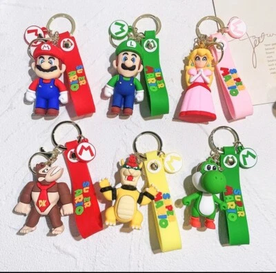 Portachiavi 3D Super Mario Bros cartone animato XL vari personaggi  - Immagine 1 di 2
