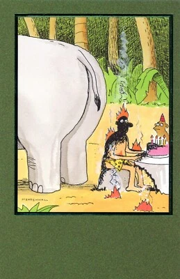 Funny BIRTHDAY Card, Elephant Fart Blast Party by American Greetings + Envelope - Image 1 of 4