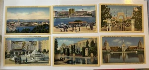 6 Linen Postcards Calif. World’s Fair on San Francisco Bay: Pictorial Wonderland - Picture 1 of 14