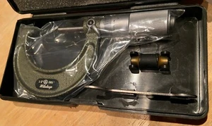 1"-2" 103-128 MITUTOYO MICROMETER, .001" CARBIDE TIPPED, LOCK, FRICTION, NEW - Picture 1 of 2