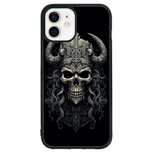 For Samsung Galaxy Apple iPhone Metal Case Black screeching skull - Picture 1 of 25