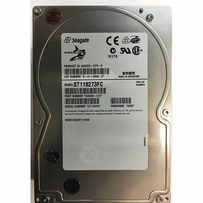 ST118273FC - Seagate 18GB 7200 RPM FC 3.5" HDD - Image 1 of 1