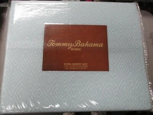 TOMMY BAHAMA Home 100% Cotton sateen KING Sheet Set BRAND New 300 CT SUPER SOFT - Picture 1 of 2