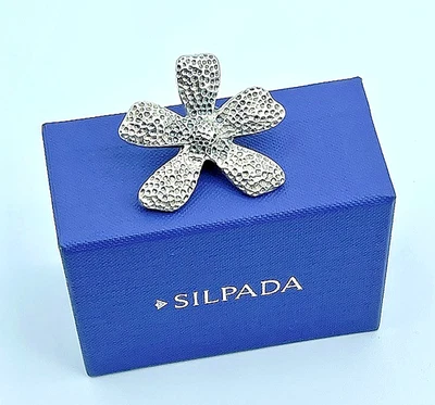 Colgante Flor Vintage Silpada .925 Plata de Ley Oxidada y Martillada, S1101 Foto 1 de 4