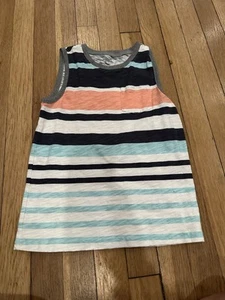 Carters Kids Multicolor Tank Top Sleeveless Shirt Tee Kids Toddler Size 7 Blue - Picture 1 of 2