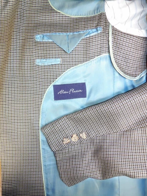 Blazer Hombre Abrigo Deportivo Chaqueta 44L Alan River Gris Plateado H.T Seda y Lana S-94 Foto 1 de 4