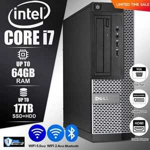 Computadora de escritorio Dell PC i7, hasta 64 GB RAM 8 TB SSD, Windows 10/11, WiFi - Imagen 1 de 6