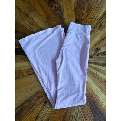 Edikted Pink Flare Leggings XS High Waist Soft Lounge Pants - Image 1 of 4