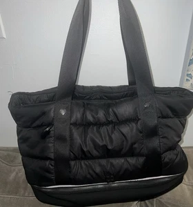 Sweaty Betty Black Quilted Weekender Gym Bag Pre-Owned - Picture 1 of 10