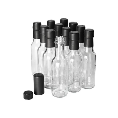 Fastrack - 5Oz Woozy Hot Sauce Bottles, Pack of 12 with Black Plastic Caps & Shr - Image 1 of 4