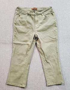 Judy Blue Capri Jeans Damen 13/31 Garment Dyed Denim Salbei Skinny JB78113 - Bild 1 von 11