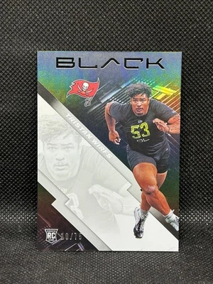 2020 Panini Black - Rookies Tristan Wirfs #200 Silver /75 Rookie RC - Image 1 of 2