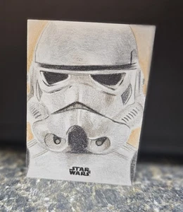 Topps Star Wars The Mandalorian Season 3 Stormtrooper Sketch by Chris Owen Art - Picture 1 of 2