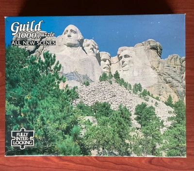 MOUNT RUSHMORE, GUILD  1000 PIECE PUZZLE - 21.5" x 27.5"  - Image 1 of 4