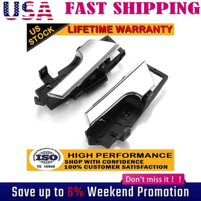 Conjunto de 2 Maçanetas Internas NOVO Para 2007-2011 Chevrolet Aveo 2009-2011 Drhhmzt - Imagem 1 de 4