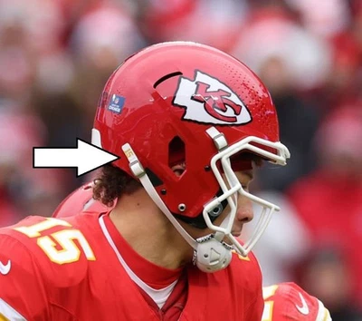 Patrick Mahomes KC Chiefs Number 15 Decals for Football Helmet Chinstrap - Image 1 of 4