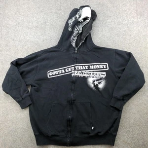 Famous Stars & Straps Hoodie Herren Small Reißverschluss Gotta Get That Money Totenkopf Y2K - Bild 1 von 17