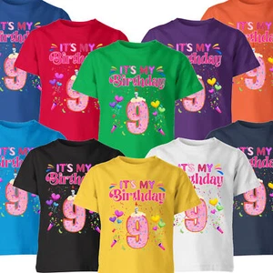 Personalised Your Birth year Its My Birthday Party Gift Boys Girls Kids T-Shirts - Picture 1 of 14