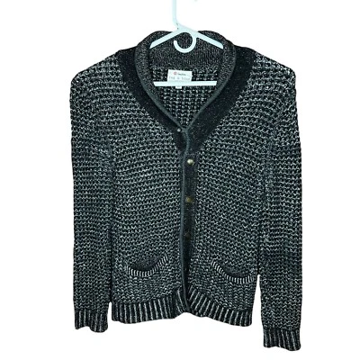 Rag & Bone Cardigan Sweater Gray Mens M Neiman Marcus Shawl Wool Blend Chunky - Image 1 of 4