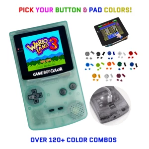 Nintendo Game Boy Color GLOW GREEN System GBC AMOLED OLED XL Touch LCD Akku - Bild 1 von 8