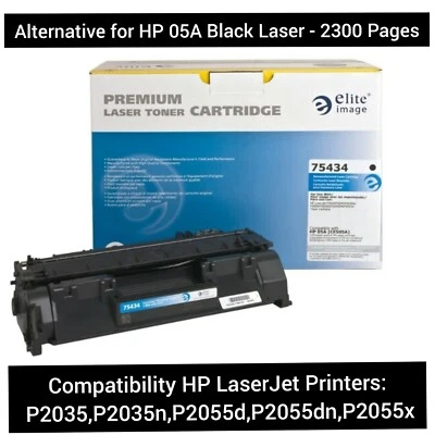 For HP LaserJet P2030/p2035 Hp 05A (CE505A) 2,300 Page Yield, Black (ELI75434)  - Image 1 of 4
