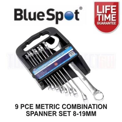 Juego de llaves combinadas BlueSpot 9 piezas llave métrica 8-19 mm 04111 Foto 1 de 3
