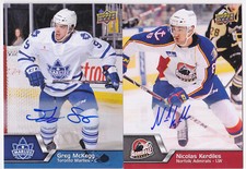 14-15 Upper Deck AHL Nicolas Kerdiles Auto Norfolk Admirals 2014