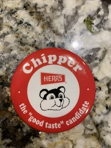 Herr Foods Chipper Pin Vintage Potato Snack Collectible Good Taste Nottingham PA - Picture 1 of 8