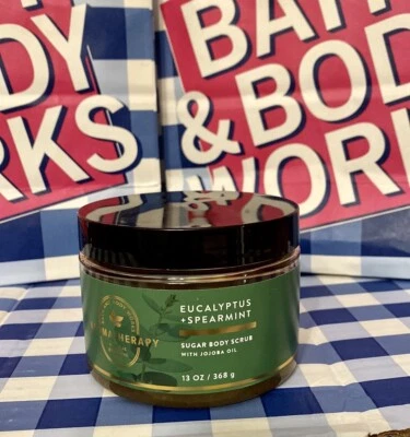Aromatherapy EUCALYPTUS SPEARMINT Sugar Scrub w oil Bath & Body Works NEW - Image 1 of 3