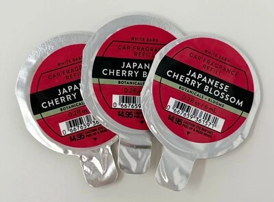 3 BATH & BODY WORKS JAPANESE CHERRY BLOSSOM SCENTPORTABLE FRAGRANCE CLIP REFILL - Image 1 of 4