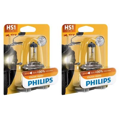 2x Philips Vision moto HS1 Halogen bis zu 30% mehr Licht 35/35W 12V Autolampen - Bild 1 von 3